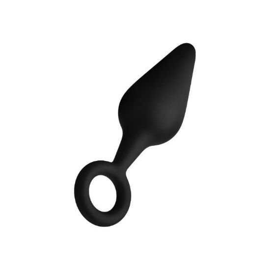 Image de F-10: SILICONE PLUG W/ PULL RING - Noir Large