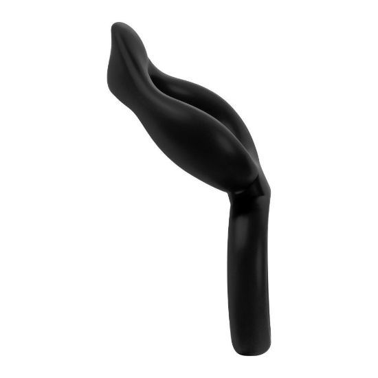 Image de F-88: DOUBLE RING 100% LIQUID SILICONE - Noir
