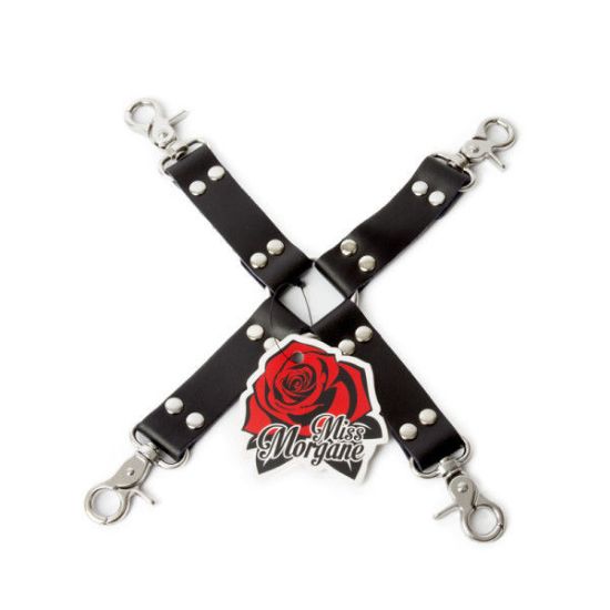 Image de MISS MORGANE - LEATHER HOGTIE - NOIR