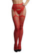Picture of Suspender Rhinestone Pantyhose - Red- O/S