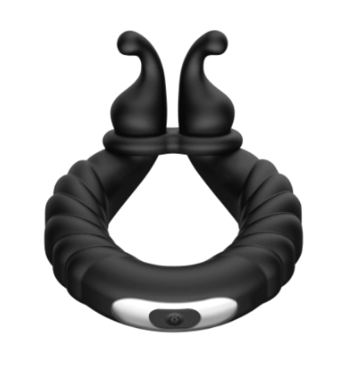 Image de F-24: TEXTURED VIBRATING COCKRING- BLACK