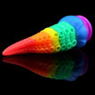 Image de Octopus Tentacle silicone dildo rainbow Ecopack