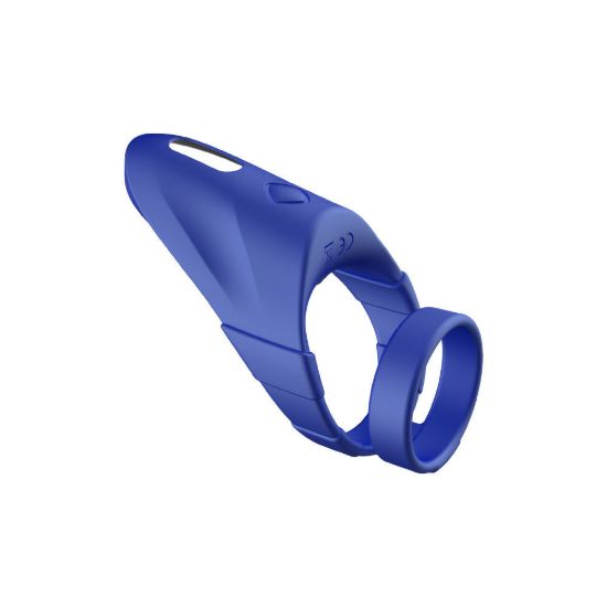 Image de F-48: VIBRATING PERINEUM DOUBLE C-RING- Bleu