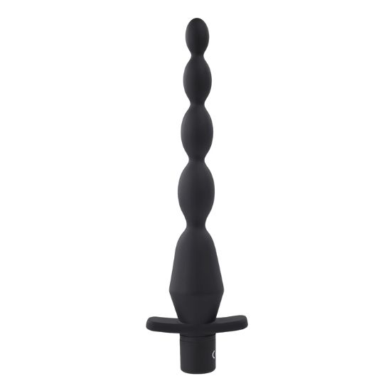 Vibrating-Butt-Beads-Silicone-Rechargeable-Black