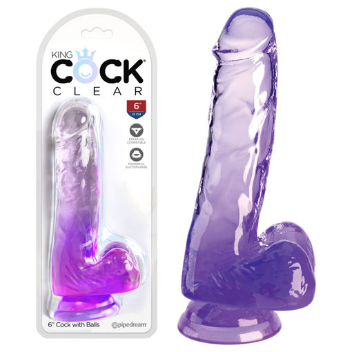 King-Cock-Clear-6-With-Balls-Purple