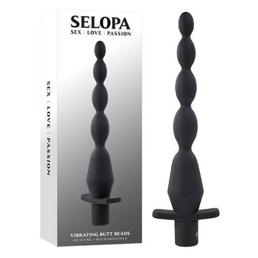 Vibrating-Butt-Beads-Silicone-Rechargeable-Black