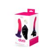 Image de DUO SILICONE DILDO (NON VIBRANT) AVEC HARNAIS- PINK/PURPLE