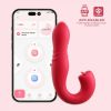 Vibrateur Joi Thrust 2 G-spot à poussées et langue clitoridienne, 9 modes, étanche IPX7, contrôle via application, rouge