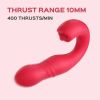 Vibrateur Joi Thrust 2 G-spot à poussées et langue clitoridienne, 9 modes, étanche IPX7, contrôle via application, rouge