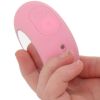 Vibromasseur compact double extrémité Pout & Play par Blush, silicone body-safe, 10 réglages, waterproof, rechargeable, couleur rose, discret et portable