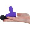 Mini vibromasseur Loveline MicroBoost, 10 modes de vibration, silicone body-safe, waterproof, rechargeable, flexible, couleur noir et violet