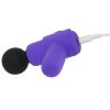 Mini vibromasseur Loveline MicroBoost, 10 modes de vibration, silicone body-safe, waterproof, rechargeable, flexible, couleur noir et violet
