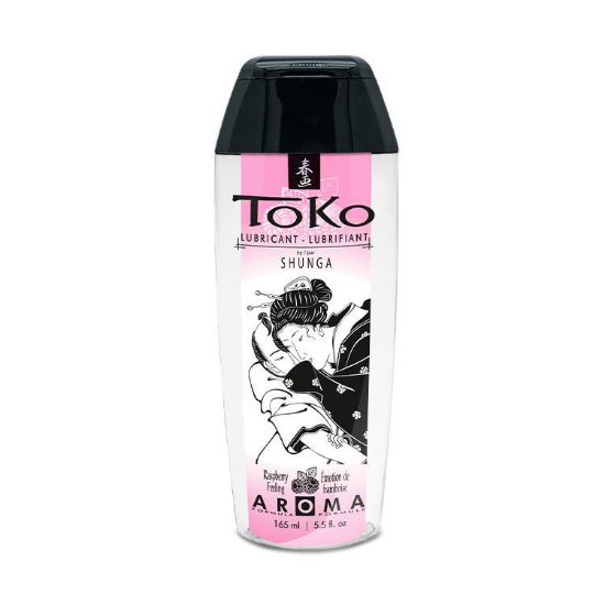 Toko Aroma Émotion de framboise – Lubrifiant à base d’eau goût fruité, texture ultra soyeuse et longue durée.