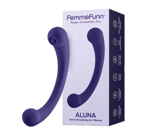 Image de Aluna – Violet foncé – Double stimulation par tapotement et vibration – Femmefunn