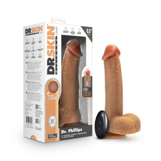 Image de Dr. Skin – Dr. Phillips Dildo 3 en 1 8.5 po – Bronzé