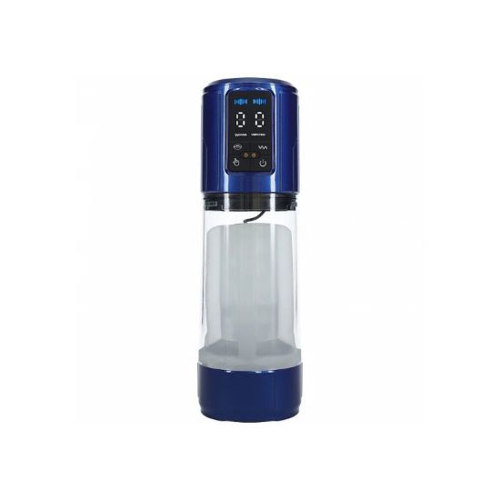 Image de PUMPED - UltraLift - Masturbateur automatique - Étanche - 10 fonctions - Bleu métallisé