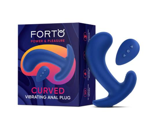 Image de Plug Anal Vibrant Courbé | Bleu