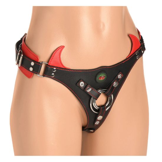 Image de Creature Cock – Horny Devil • Harnais Strap-On Rouge