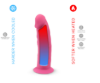 Image de SilexD – Model 2 – 6 po – Rose phosphorescent – Dildo thermoréactif en silicone premium