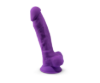 Image de 💜 SilexD – Model 1 – 7 po – Dildo réaliste violet en silicone thermoréactif avec ventouse