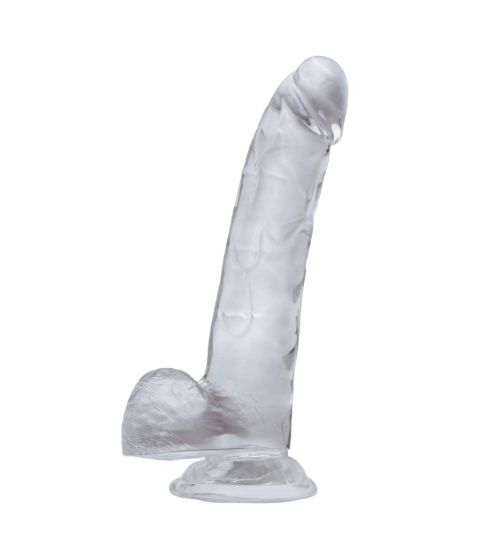 Image de Leo Dildo 10po Avec Testicules - Transparent