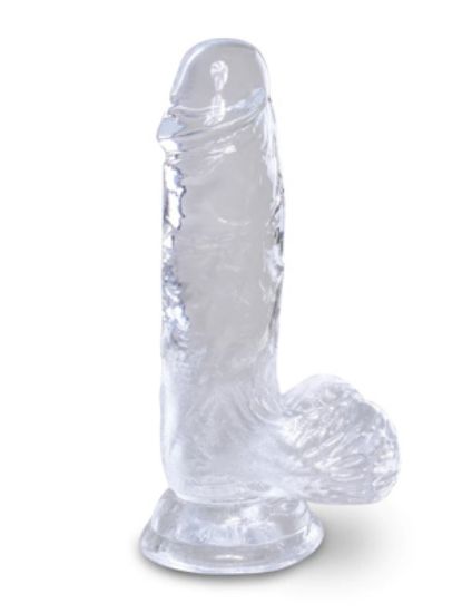 Image de King Cock - Dildo 5 po Avec Testicules - Transparent