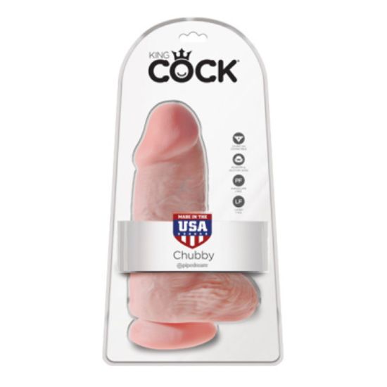 Image de King cock - Dildo 9 Pouces Chubby Avec Testicules - Peau