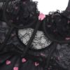 Image de Sexy Heart Mesh – Noir – 2XL