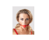 Image de Ball Gag en silicone (4 cm) – Rouge/Noir