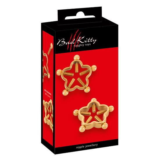 Image de Bijoux de tétons Golden Flower (sans piercing) – Or