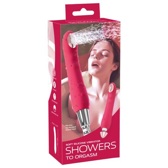 Image de Shower to Orgasm Vibe (vibro douche : eau + vibrations) – Rose