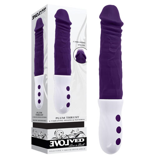 Plum-Thrust-Silicone-Rechargeable-Black