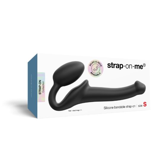 Image de Strap-on sans harnais Bendable en silicone – Petit – Noir