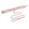 Image de Collier en fausse fourrure + Laisse (Rose Gold)