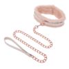 Image de Collier en fausse fourrure + Laisse (Rose Gold)