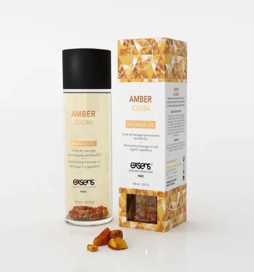 Image de AMBER JOJOBA — Huile de massage bio (Ambre & Jojoba) 100 ml | “Feel harmony”
