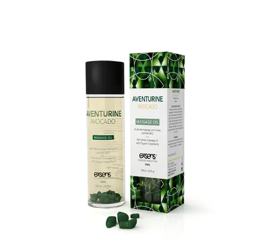 Image de Aventurine Avocado — Huile de massage bio (Aventurine verte & Avocat) 100 ml | “Find serenity & inner balance”