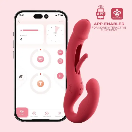 Image de Harmony Duo – Strap-on sans harnais avec tapotement & contrôle App